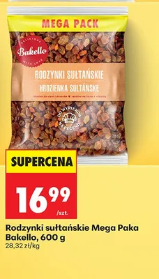 Rodzynki sułtańskie Mega Paka promocja w Biedronka