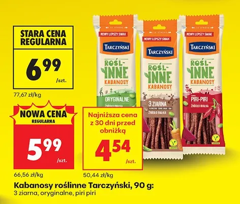 Kabanosy roślinne 3 ziarna promocja w Biedronka