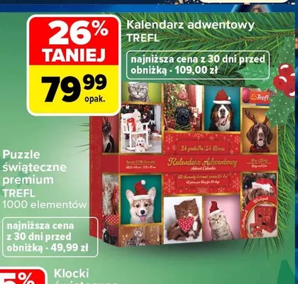 Kalendarz adwentowy Trefl promocja w Carrefour