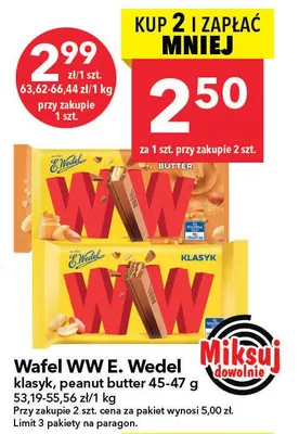 Wafel klasyk, peanut butter WW promocja w LEWIATAN