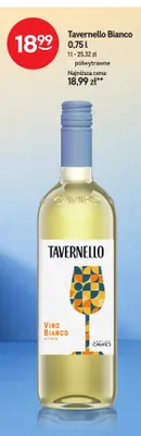 Wino białe półwytrawne Tavernello Bianco promocja w Żabka