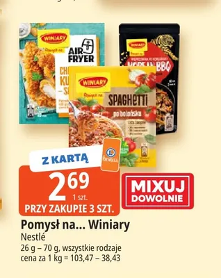 Pomysł na... Winiary spaghetti po bolońsku promocja w Leclerc