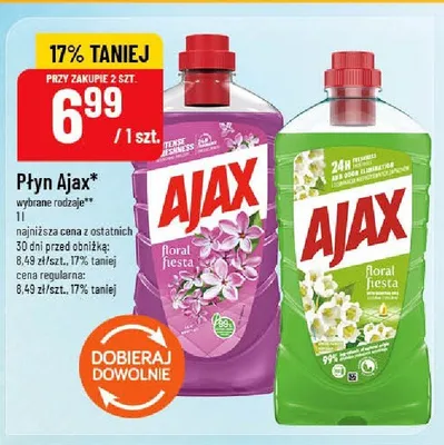 Płyn uniwersalny Ajax Floral Fiesta zielony promocja w POLOmarket