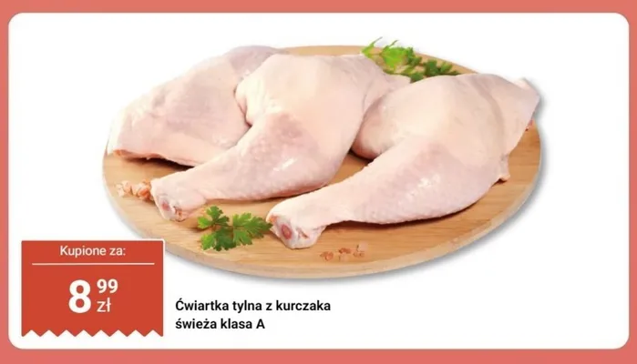 Ćwiartka tylna z kurczaka świeża klasa A promocja w Dino