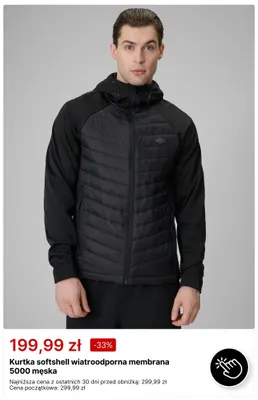 Kurtka softshell wiatroodporna membrana 5000 męska 4F promocja w 4F