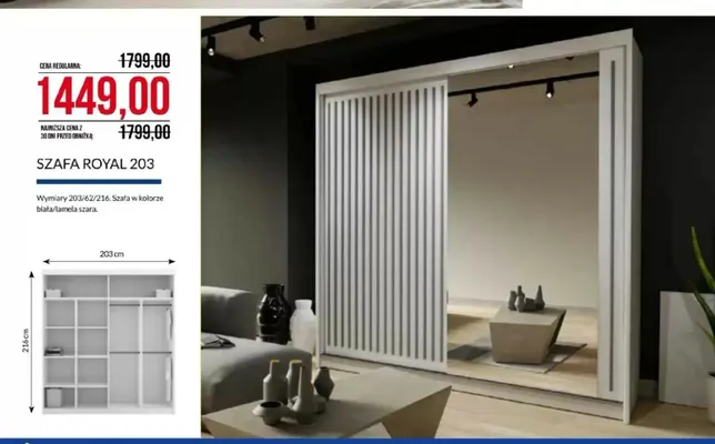 Szafa Royal 203 promocja w Abra Meble