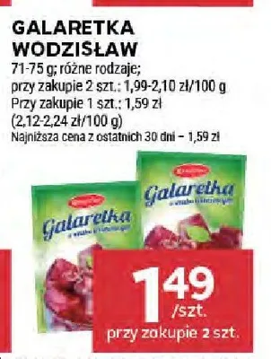Galaretka Wodzisław różne rodzaje promocja w Stokrotka
