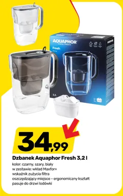 Dzbanek filtrujący Aquaphor Fresh 3,2 l promocja w Bricomarche