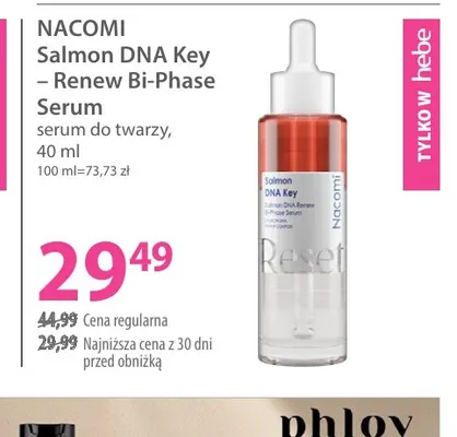 Salmon DNA Key - Renew Bi-Phase Serum serum do twarzy Nacomi promocja w Hebe