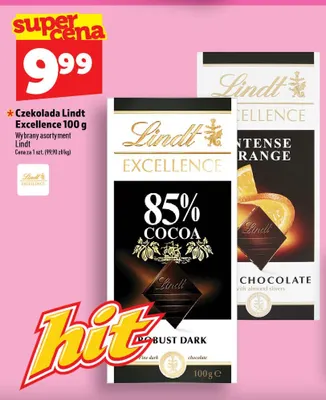 Czekolada Lindt Excellence 85% Cocoa promocja w TOPAZ
