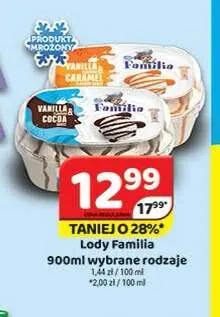 Lody Familia promocja w Delfin