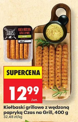 Kiełbaski grillowe z wędzoną papryką Czas na Grill promocja w Biedronka