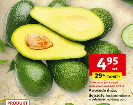 Awocado duże, dojrzałe promocja w Auchan