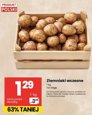 Ziemniaki wczesne polskie promocja w Delikatesy Centrum