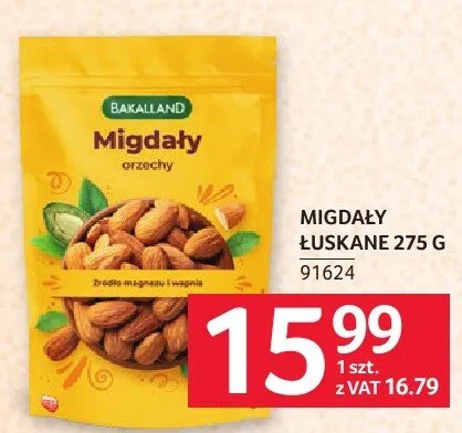 Migdały suszone promocja w Selgros