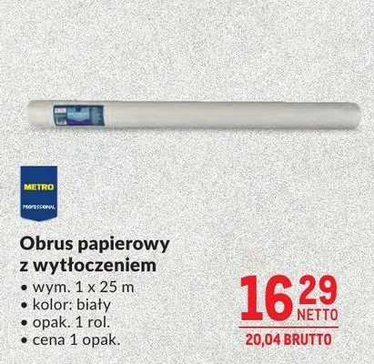 Obrus papierowy z wytłoczeniem promocja w Makro