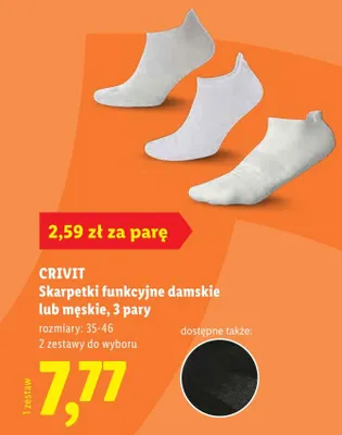 Skarpetki funkcyjne męskie Crivit 3 pary promocja w Lidl