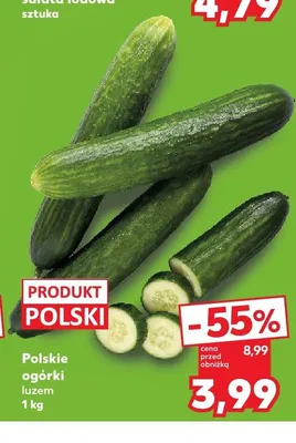 Ogórki polskie luzem promocja w Kaufland