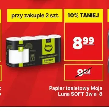 Papier toaletowy Moja Luna Soft 3w 8-pak promocja w API Market