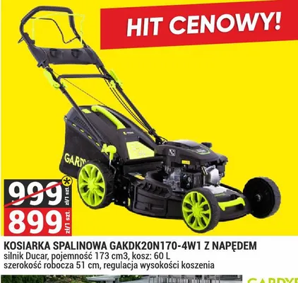 Kosiarka spalinowa GAKDK20N170-4W1 z napędem promocja w Merkury Market