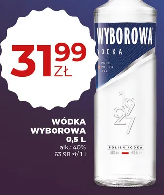 Wódka Wyborowa 0,5L promocja w Duży Ben