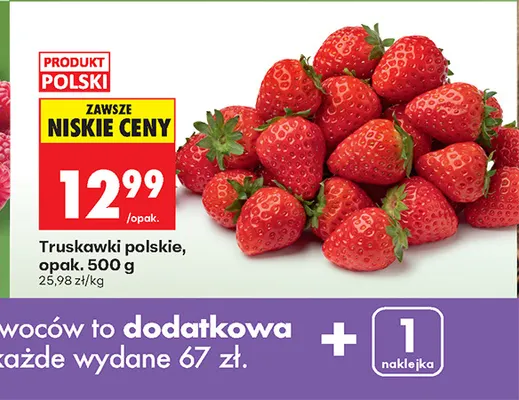 Truskawki polskie promocja w Biedronka