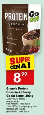 Granola Protein Brownie & Cherry Go On Sante promocja w Twój Market