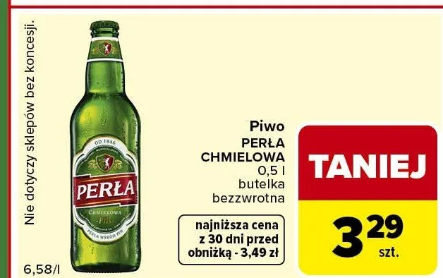 Piwo Perła Chmielowa promocja w Carrefour Express