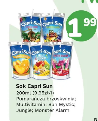 Sok Capri-Sun Pomarańcza brzoskwinia promocja w Limonka