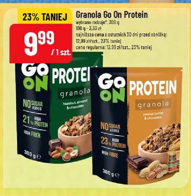Granola Go On Protein hazelnut, almond & chocolate promocja w POLOmarket