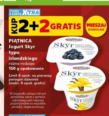 Jogurt Skyr typu islandzkiego Piątnica promocja w Kaufland