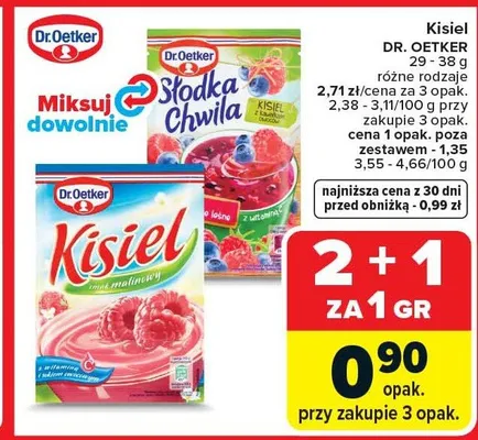 Kisiel Słodka Chwila DR. OETKER 29-38g promocja w Carrefour