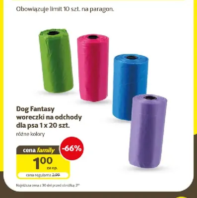 Woreczki na odchody dla psa Dog Fantasy promocja w Super Zoo