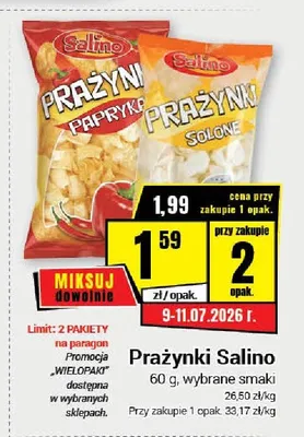 Prażynki Salino paprykowe promocja w Premium Nasz Sklep