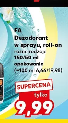 Dezodorant w sprayu Fa Men Sport promocja w Kaufland