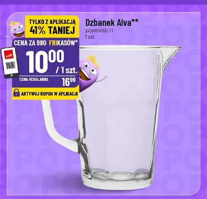 Dzbanek Alva 1 l promocja w POLOmarket