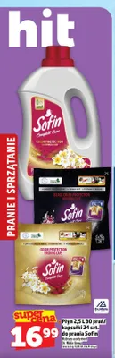 Płyn 2,5l 30 prań / kapsułki 24szt. do prania Sofin promocja w TOPAZ