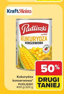 Kukurydza konserwowa Pudliszki promocja w Carrefour