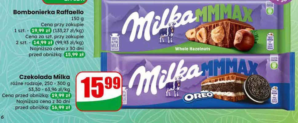 Czekolada różne rodzaje promocja w Dino