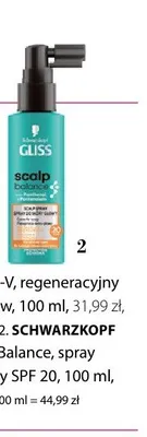 Spray do skóry głowy Schwarzkopf Gliss Scalp Balance promocja w Hebe