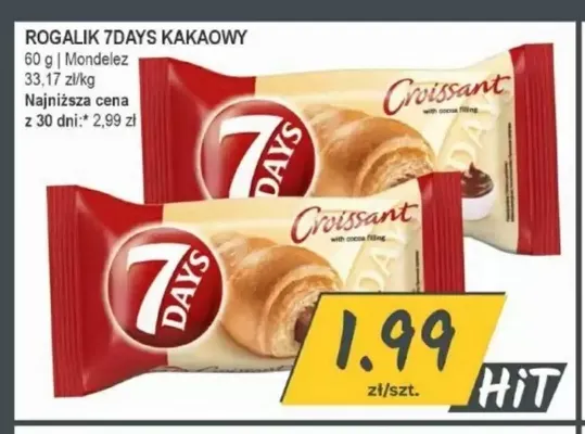 Rogalik 7Days kakaowy promocja w Słoneczko