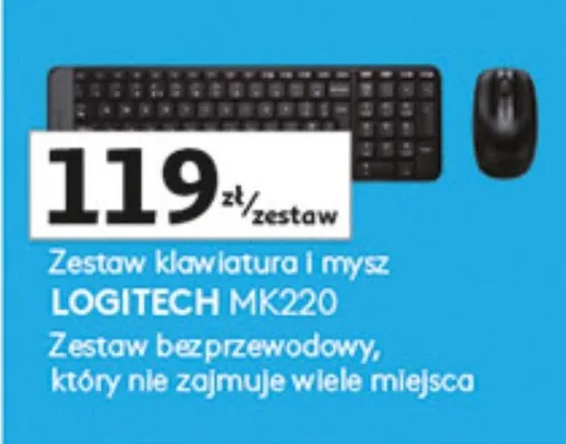 Zestaw klawiatura i mysz MK220 promocja w Auchan
