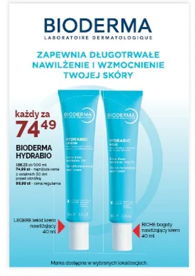 Bogaty krem nawilżający Bioderma Hydrabio Riche promocja w Ziko Dermo