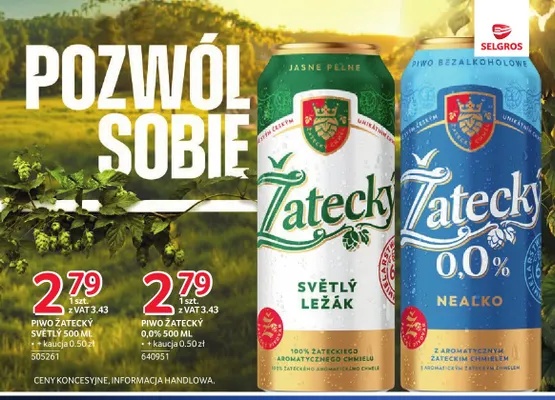 Piwo Žatecký Světlý promocja w Selgros