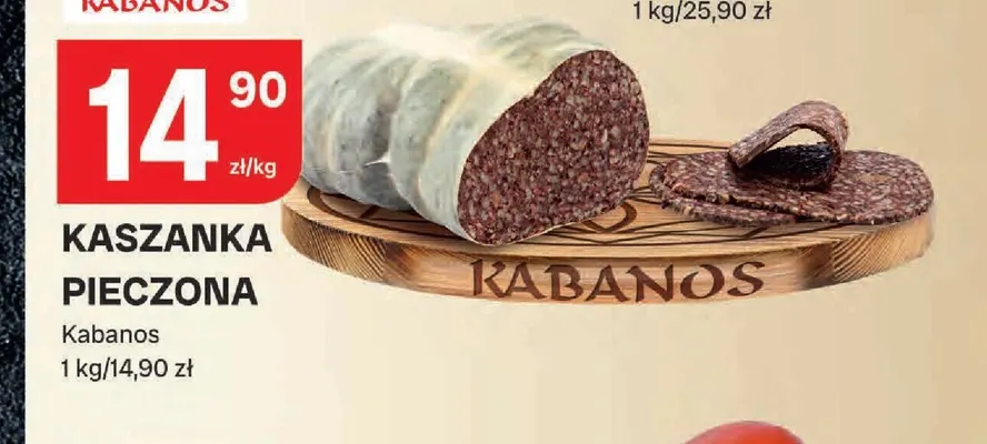 Kaszanka pieczona Kabanos promocja w Chorten