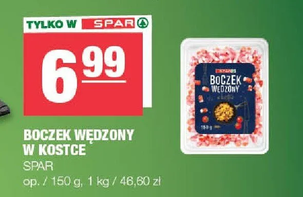 Boczek wędzony w kostce promocja w SPAR