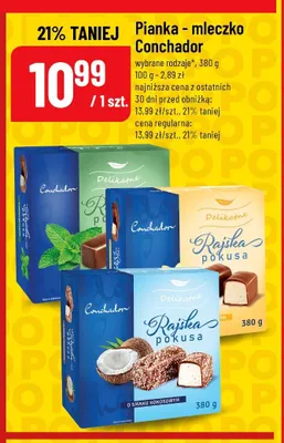 Pianka - mleczko Conchador promocja w POLOmarket