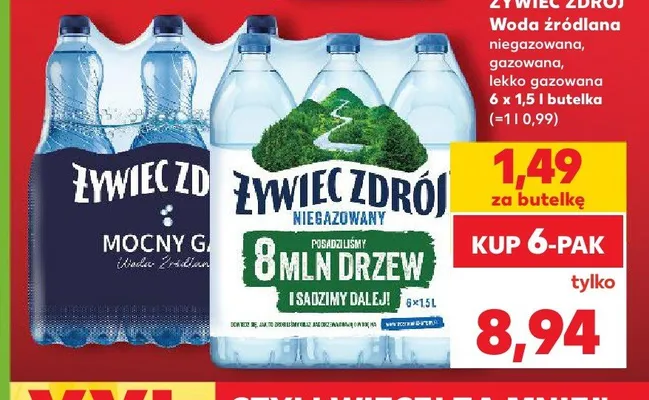 Woda źródlana niegazowana Żywiec Zdrój 6-pak promocja w Kaufland