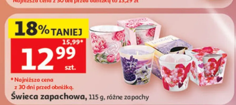 Świeca zapachowa 115g promocja w Auchan