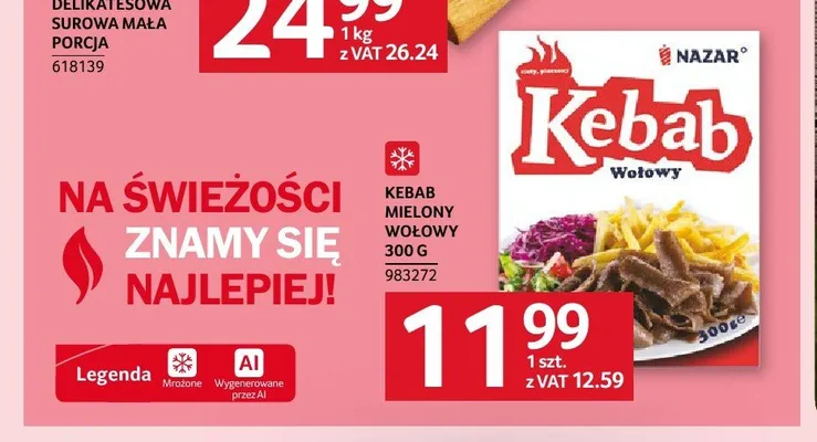 Kebab mielony wołowy Nazar promocja w Selgros